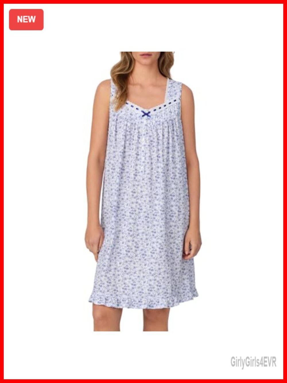 Eileen West Cotton Jersey Sleeveless Short Nightgown